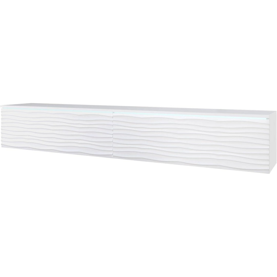 Une silhouette equilibree pour ce armoire aux lignes soignees, teinte blanc