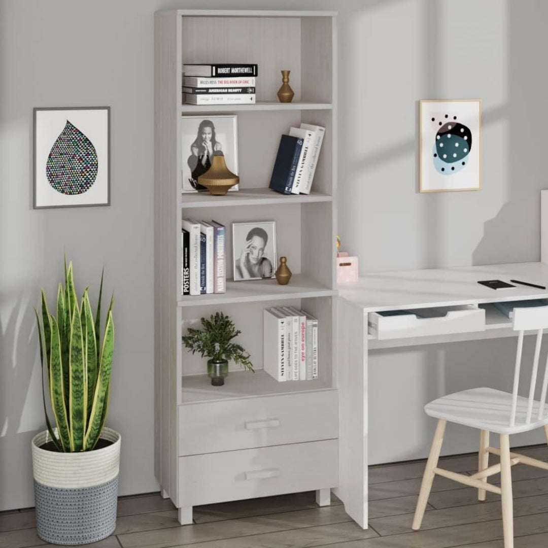 Un espace mieux organise grace a ce buffet avec tiroirs, avec portes, finition blanc et noir na5679990