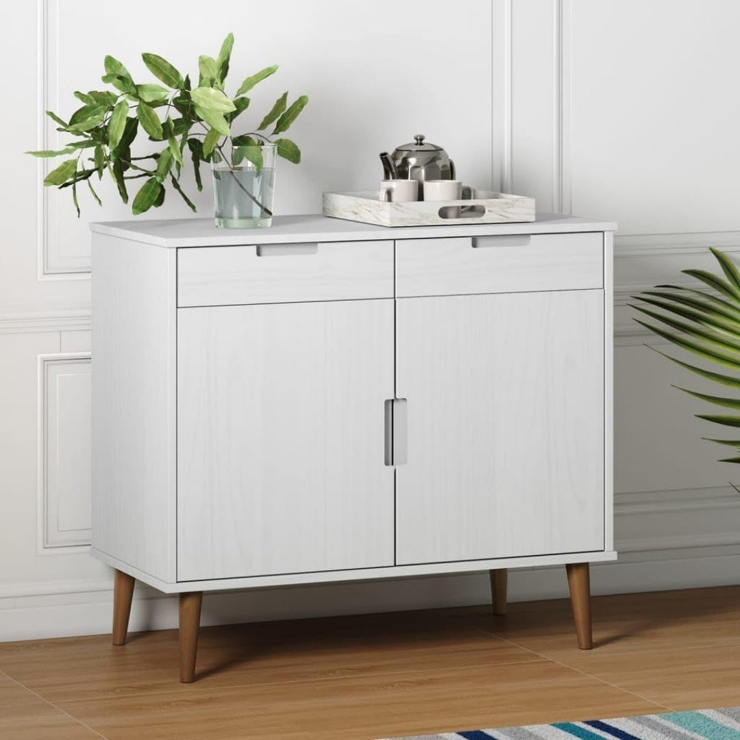 Une touche de caractere, commode avec tiroirs, aux lignes contemporaines dans un ton beige et vert gp1898089