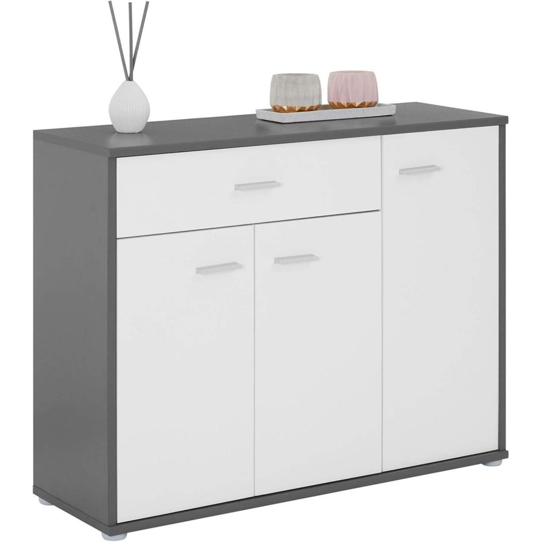 Le charme du rangement avec ce commode avec tiroirs, avec portes, coloris chene et bois naturel ir0858131