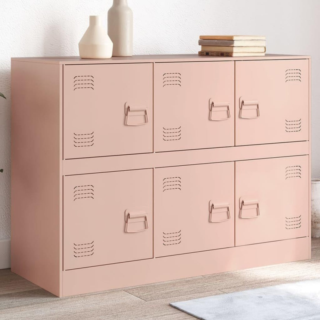 Le charme du rangement avec ce buffet aux lignes soignees, coloris gris