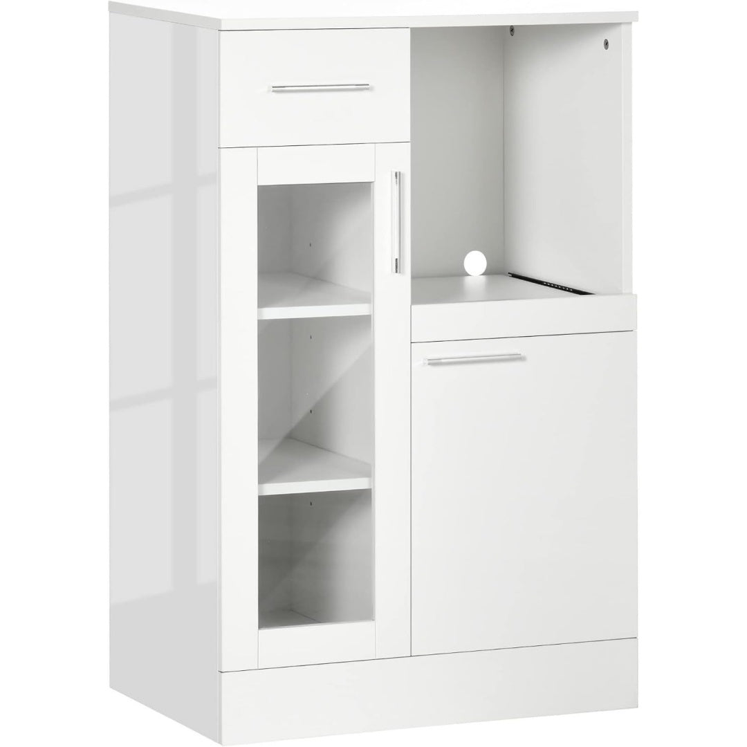 Une silhouette equilibree pour ce armoire avec portes, a l'aspect bois, teinte bois naturel