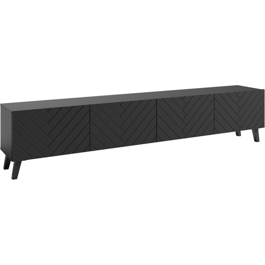 Le charme du rangement avec ce commode avec tiroirs, avec portes, coloris noir et naturel vz9304460