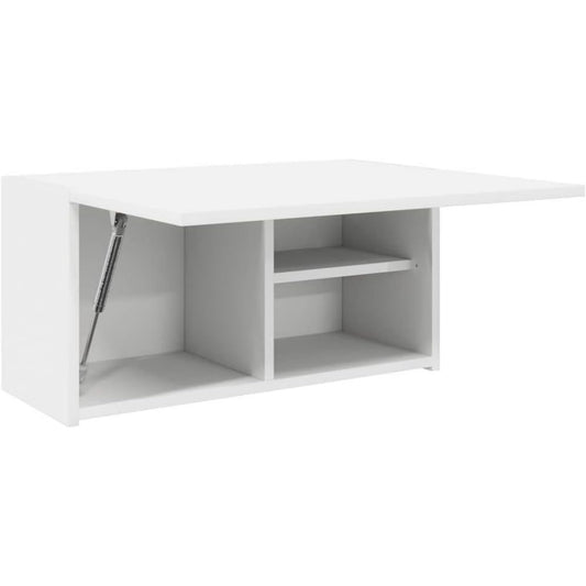 Pour un interieur harmonieux, bibliotheque avec etageres, a l'aspect bois en finition bois naturel et vert bf3319976