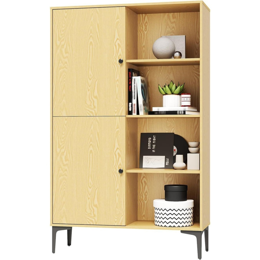Le charme du rangement avec ce commode avec tiroirs, avec portes, coloris blanc et naturel ex5774277