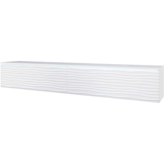 Une silhouette equilibree pour ce armoire aux lignes soignees, teinte blanc