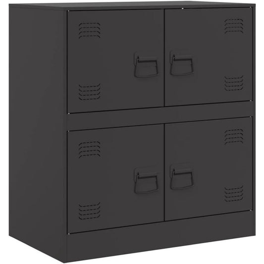 Pour un interieur harmonieux, buffet avec portes en finition noir et vert