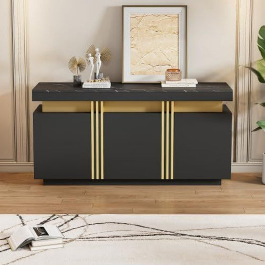 Une touche de caractere, armoire au style industriel dans un ton noir et vert ab6092779