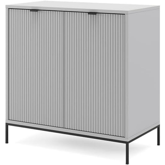 Un espace mieux organise grace a ce buffet avec portes, avec etageres, finition anthracite wr4609008
