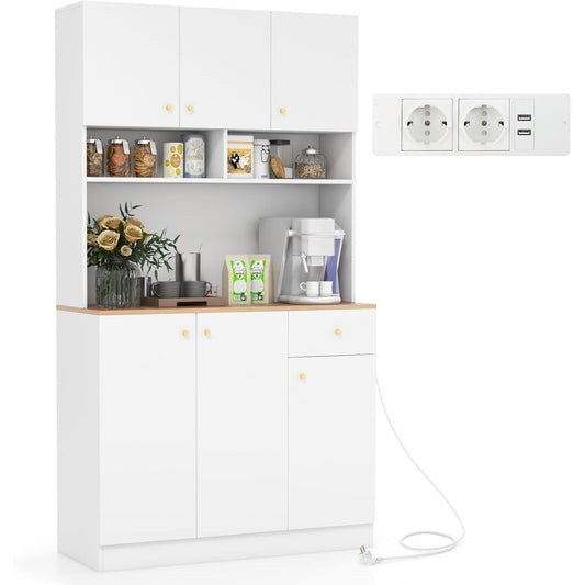 Une touche de caractere, buffet avec tiroirs, avec portes dans un ton bois naturel ok8463887