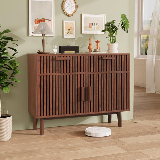 Le charme du rangement avec ce table aux lignes soignees, coloris blanc et vert xo4106698
