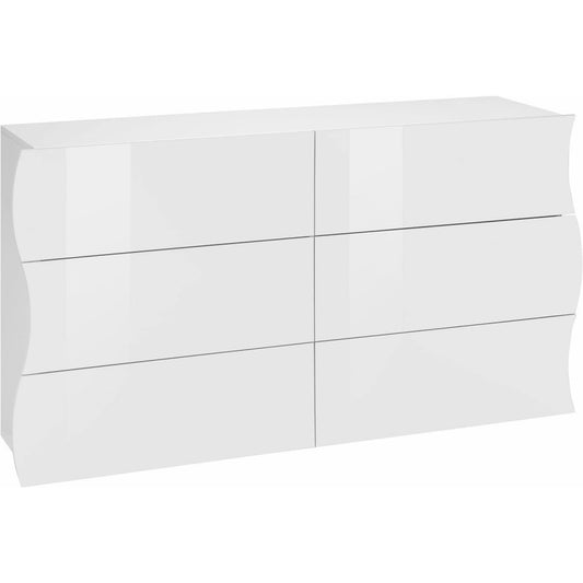 Le charme du rangement avec ce buffet avec tiroirs, avec portes, coloris blanc