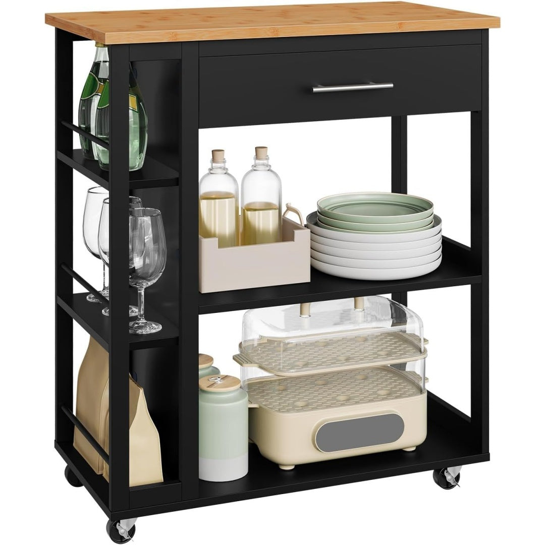 Une touche de caractere, buffet avec portes, avec etageres dans un ton chene et bois naturel bh8593627