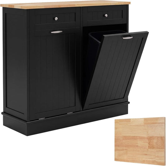 Une silhouette equilibree pour ce buffet avec portes, avec etageres, teinte noir et naturel bd0254736
