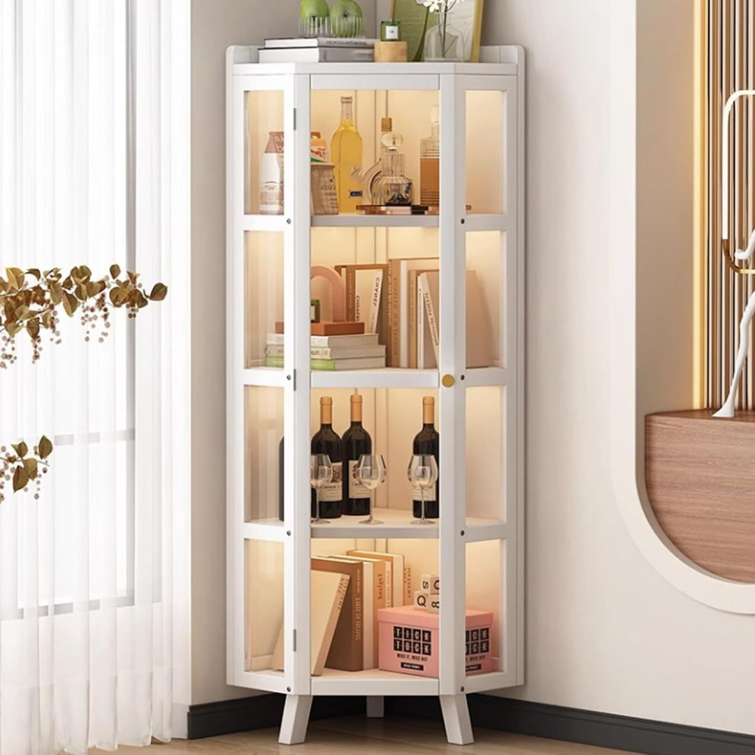 Pour un interieur harmonieux, table avec portes, avec elements vitres en finition noir ys8642935