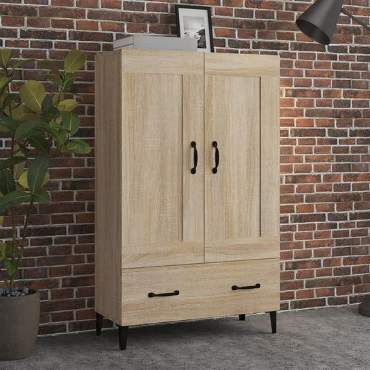 Le charme du rangement avec ce buffet avec tiroirs, a l'aspect bois, coloris chene et bois naturel
