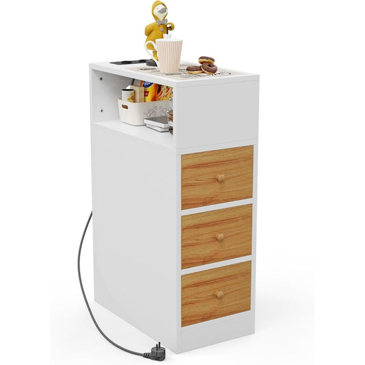 Une silhouette equilibree pour ce buffet avec tiroirs, aux lignes contemporaines, teinte blanc rt9063142