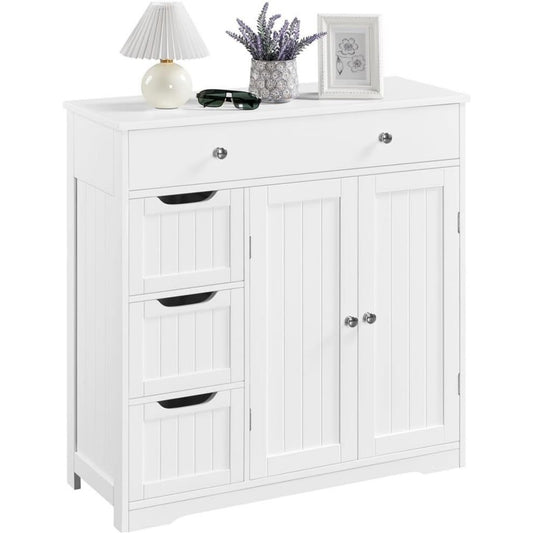 Une touche de caractere, buffet avec tiroirs, avec portes dans un ton gris et bois naturel db5214543